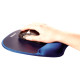 Alfombrilla con reposamuñecas para ratón fellowes memory foam, azul