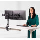 Brazo para monitor doble fellowes professional series en color negro.