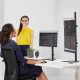 Soporte con peana para monitor doble en vertical fellowes professional series, color negro.