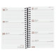 Agenda espiral finocam year e3, 79x127 mm. semana vista horizontal, tapas de polipropileno traslúcido, azul