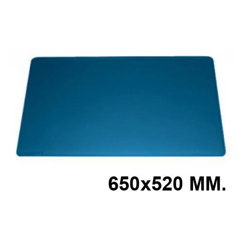 Vade de sobremesa durable con bordes rematados, 650x520 mm. azul oscuro