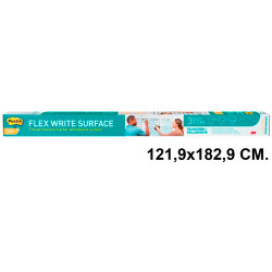 Pizarra adhesiva blanca en rollo 3m post-it super sticky flex write, fws6x4, 121,9x182,9 cm.