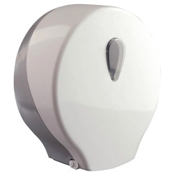 Dispensador de papel higiénico industrial jumbo dahi en plástico abs, 326x304x125 mm. blanco