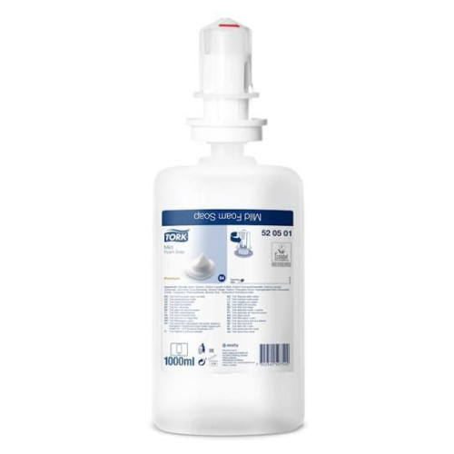 Jabón en espuma de manos tork s4, dispensador de 1 litro