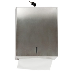 Dispensador para toallas de mano q-connect en acero inoxidable, 283x100x365 mm.