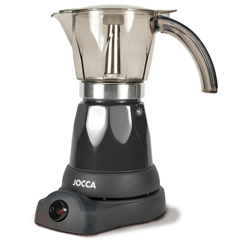 Cafetera eléctrica sin claves jocca home & life, 6 tazas, transparente/negro