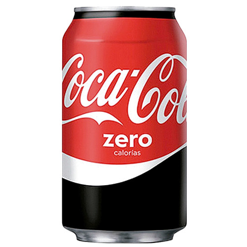 Coca-cola zero, lata de 330 ml.