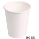 Vaso de cartón biodegradable, 290 cc. blanco, paquete de 50 uds.