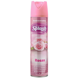 Ambientador spray splash aroma rosas, bote de 300 ml.