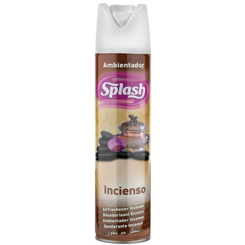 Ambientador en spray splash, incienso, bote de 300 ml.
