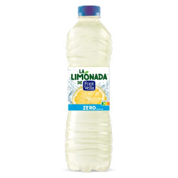 Agua mineral natural con zumo de limón font vella, botella de 1,25 l.