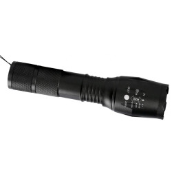 Linterna telescópica q-connect, 5 w. negro