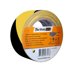 Cinta de señalización y marcado adhesiva tarifold pro, 33 mts. x 50 mm. negro/amarillo