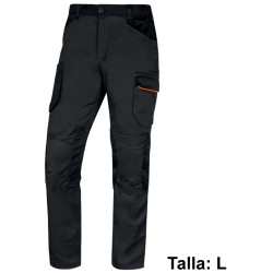 Pantalón de trabajo deltaplus mach 2, talla l, gris oscuro/rojo