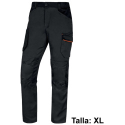 Pantalón de trabajo deltaplus mach 2, talla xl, gris oscuro/rojo