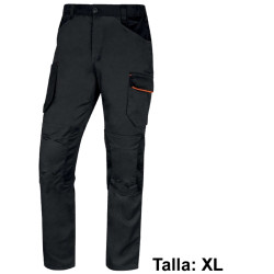 Pantalón de trabajo deltaplus mach 2, talla xl, azul marino/naranja
