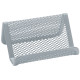 Portatarjetas de sobremesa metálico de rejilla q-connect, 110x75x50 mm. plata