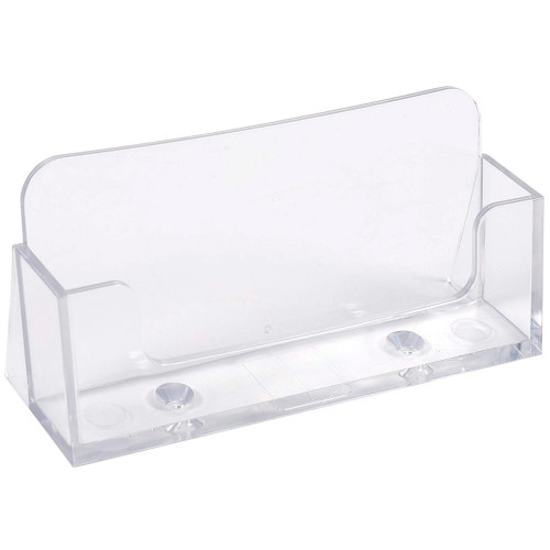 Portatarjetas de sobremesa en poliestireno exacompta, 102x47x31 mm. transparente