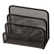 Soporte para cartas metálico de rejilla q-connect, 170x135x83 mm. negro