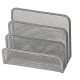 Soporte para cartas metálico de rejilla q-connect, 170x135x83 mm. plata
