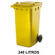 Contenedor de gran capacidad con 2 ruedas jn, 240 l. 577x715x1062 mm. cuerpo y tapa, amarillo