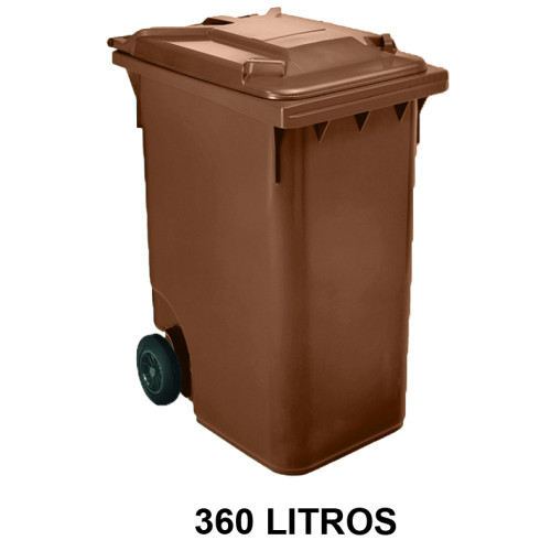 Contenedor de gran capacidad con 2 ruedas jn, 360 l. 601x880x1098 mm. cuerpo y tapa, gris