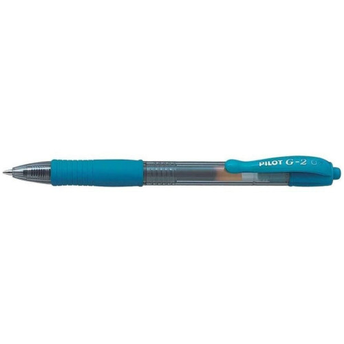 Roller gel retráctil pilot g-2, azul claro
