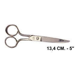 Tijera de oficina en acero inoxidable, niquelada forbici, 13,4 cm. - 5"
