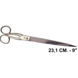 Tijera de oficina en acero inoxidable, niquelada forbici, 23,1 cm. - 9"