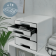 Módulo leitz wow cube, 363x287x270 mm. 4 cajones (2 grandes y 2 pequeños), negro/blanco