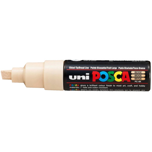 Marcador de pintura no permanente uni posca pc-8k, beige