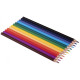 Lápiz de color triangular jovi, colores surtidos, estuche de 12 uds.
