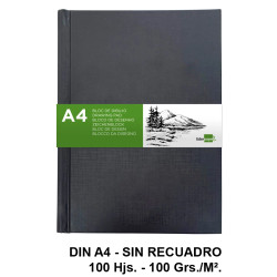 Bloc encuadernado de dibujo liderpapel esbozo, din a4, sin recuadro, 100 grs/m². 100 hj.