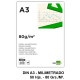 Bloc encolado de dibujo liderpapel, din a3, milimetrado, 80 grs/m². 50 hj.
