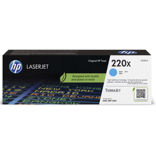 Toner laser hp color laserjet pro 4202dn//4202dw/4302dw, 202x cyan