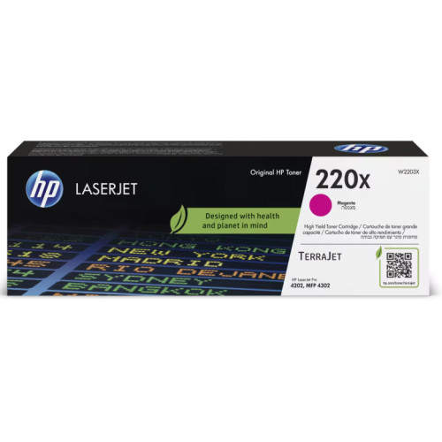 Toner laser hewlett packard color laserjet pro 4202dn/4202dw/4302dw, 202x magenta