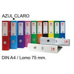 Archivador de palanca grafoplas grafcolor din a4, lomo 75 mm. azul claro