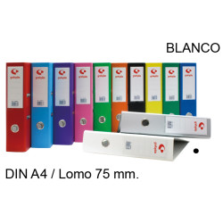 Archivador de palanca grafoplas grafcolor din a4, lomo 75 mm. blanco