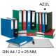 Carpeta de 2 anillas mixtas de 25 mm. grafoplas grafcolor din a4, azul