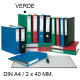 Carpeta de 2 anillas mixtas de 40 mm. grafoplas grafcolor din a4, verde