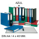 Carpeta de 4 anillas mixtas de 40 mm. grafoplas grafcolor din a4, azul