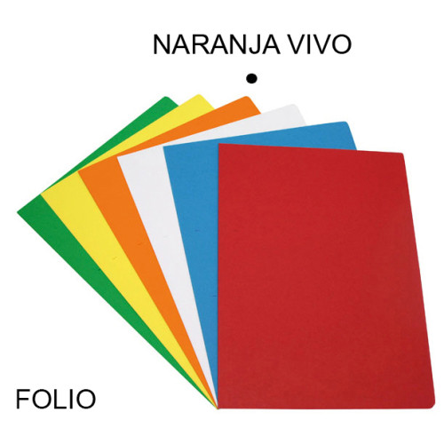 Subcarpeta cartulina grafoplas folio, naranja vivo