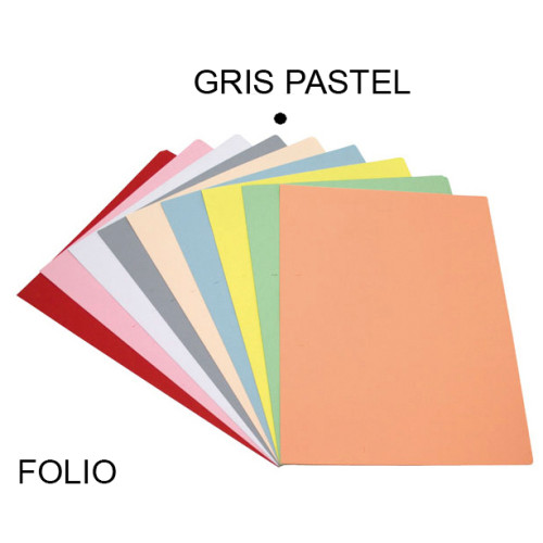 Subcarpeta cartulina grafoplas folio, gris pastel
