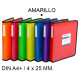 Carpeta de 4 anillas de 25 mm. grafoplas blackline din a4+, amarillo