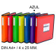 Carpeta de 4 anillas de 25 mm. grafoplas blackline din a4+, azul
