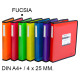 Carpeta de 4 anillas de 25 mm. grafoplas blackline din a4+, fucsia