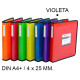 Carpeta de 4 anillas de 25 mm. grafoplas blackline din a4+, violeta