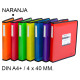 Carpeta de 4 anillas de 40 mm. grafoplas blackline din a4+, naranja