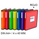 Carpeta de 4 anillas de 40 mm. grafoplas blackline din a4+, rojo