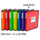 Carpeta de 4 anillas de 40 mm. grafoplas blackline din a4+, violeta